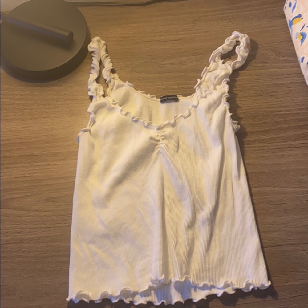 brandy ruffle tank top